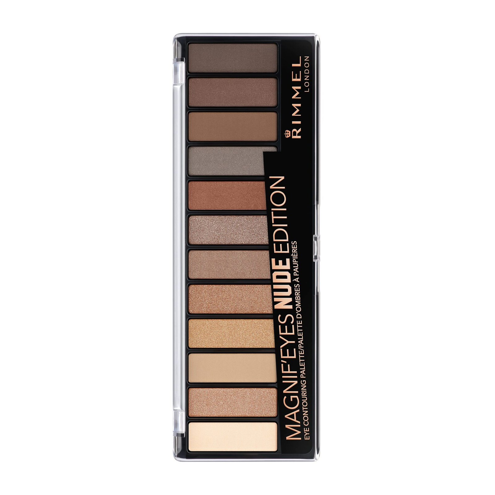 Rimmel Magnif'eyes Nude Edition Eyeshadow Palette, 12 shade, Cream