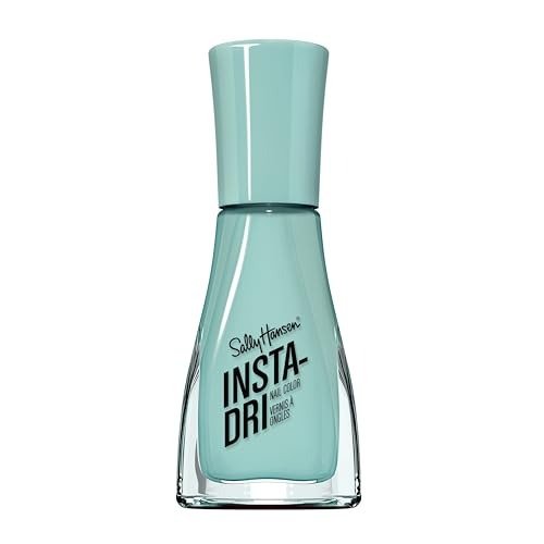 Sally Hansen Insta-Dri Nail Polish, Gain Mo-Mint-Um, 60 Seconds Quick Drying, Long Lasting, Streak Free, Shiny Finish, 3-in-1 Formula, Built in Base and Top Coat, 9.17ml