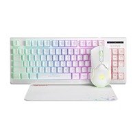 Marvo Scorpion CM310 Loot 30 3 in 1 RGB Wired Gaming UK Layout TKL Keyboard, Mouse and Mat Bundle (White)