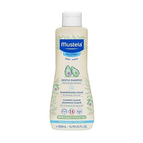 Mustela Gentle Shampoo, 500ml  Tear-Free Formula for Delicate Baby Hair, Enriched with Natural Avocado Extract, Dermatologically Tested, Ideal for Daily Use