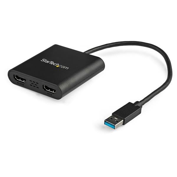 STARTECH.COM USB 3.0 to Dual HDMI Adapter - 4K 30Hz - External Video & Graphics Card