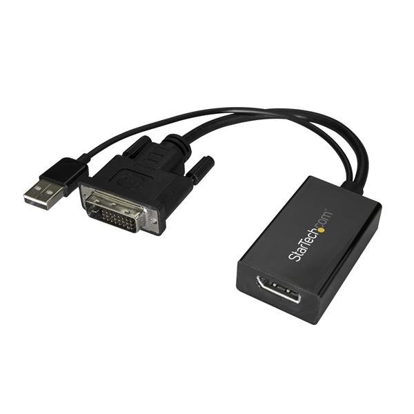STARTECH.COM DVI to DisplayPort Adapter - USB Power - 1920 x 1200 - DVI to DisplayPort Converter