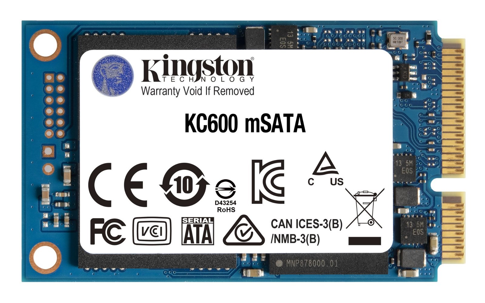 Kingston 1024G SSD KC600 SATA3 mSATA 1.02 TB