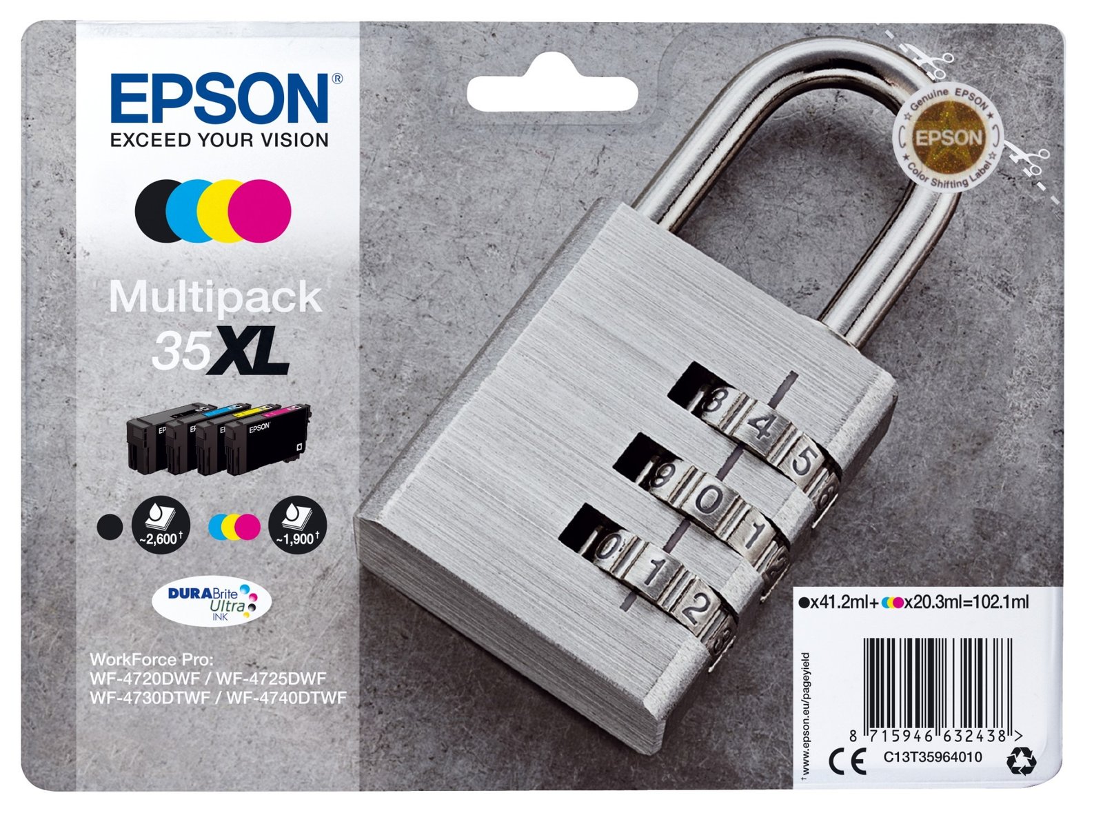 EPSON 35XL Multipack - 4-pack - XL - black, yellow, cyan, magenta - original - ink cartridge