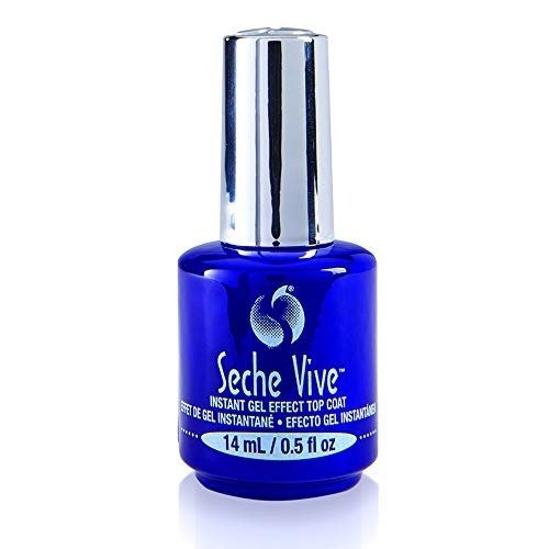 Seche Vive Instant Gel Effect Top Coat, Clear Nail Varnish for Glossy Finish, Fast-Drying Gel Polish Top Coat & Durable Nail Polish Topper for Long-Lasting Shine, No UV/LED Lamp Needed, 14 ml